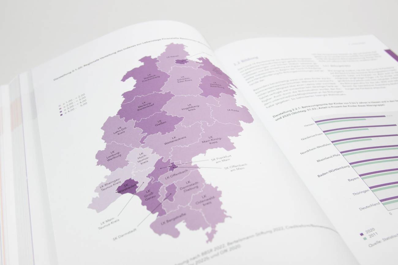 Hessischer Landessozialbericht Grafikdesign Informationsgrafik