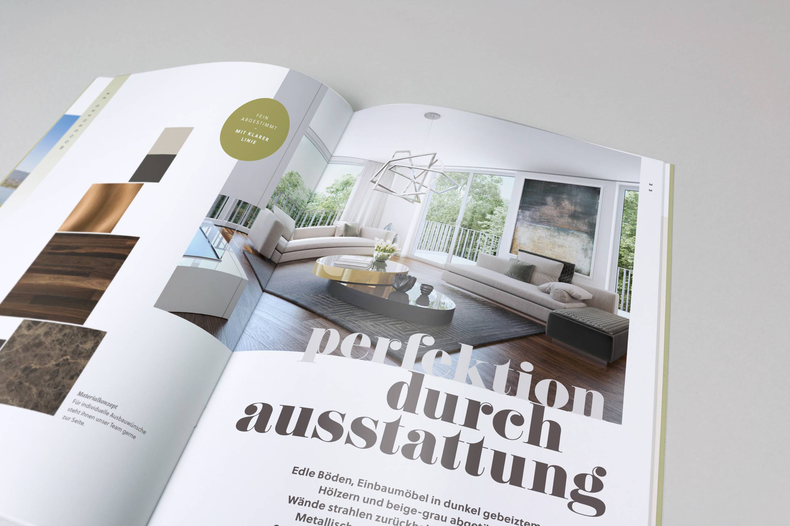 Immobilien vermarktung broschüre design