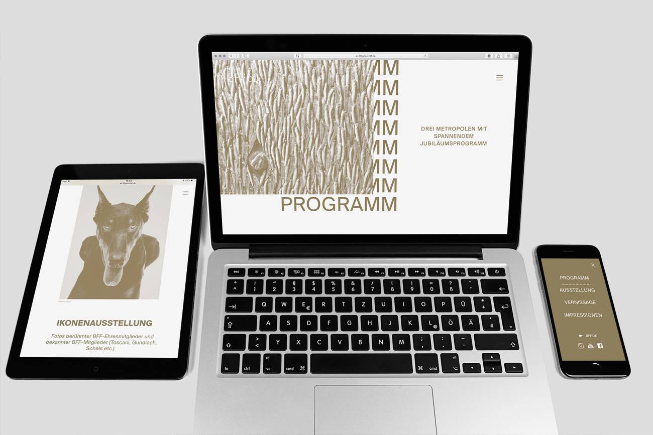 BFF Golden Anniversary Webdesign - Responsive Overview